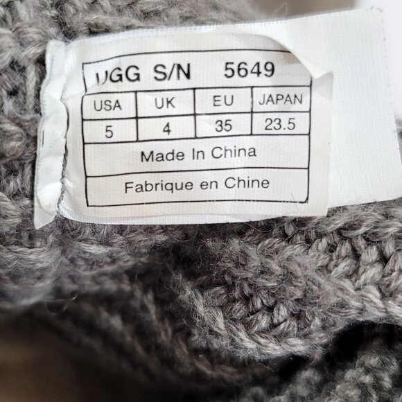 Ugg Classic Cardy Boots 5 Gray - Picture 10 of 12